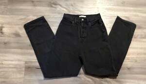 PacSun Black Dad Jeans with Knee Rips Size 25